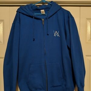 Alan Walker Blue Hoodie w/Dual Zipper - Size L
